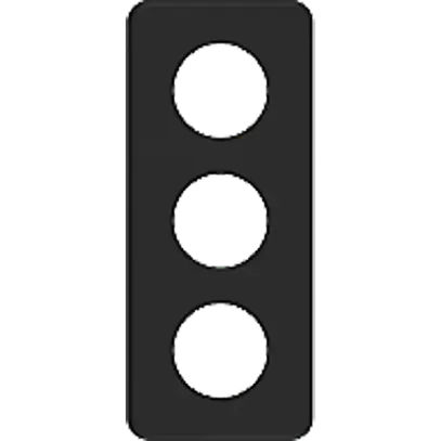 Placca di copertura 3×1 3×43mm nero 