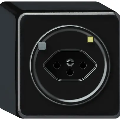 AP-Steckdose FI origin 1×Typ 13 30mA 10A 230V 88×88×54mm schwarz 