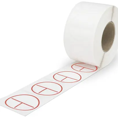 Rouleau d'étiquettes WAGO Ø40mm blanc/rouge 750 pcs/bobine vierge, T 
