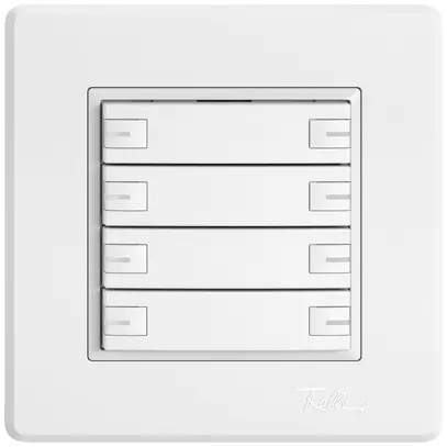 Poussoir KNX RGB ENC EDIZIO.liv SNAPFIX® capteur temp.RGB-LED 8× comm.1T bc 