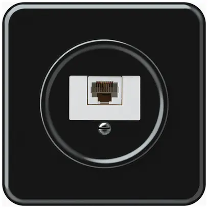 Boîte de raccordement ENC origin RJ45 8(4) cat.6 droit 92×92mm noir 