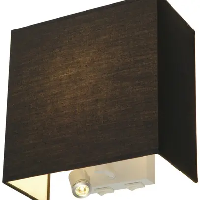 Applique LED SLV ACCANTO SPOT SQUARE, E27 24W, 95lm 3000K IP20 noir 