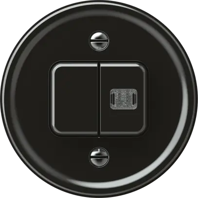 Interruttore a pulsante luminoso origin sch 1 (3+3) 1×LED 60×60mm nero 