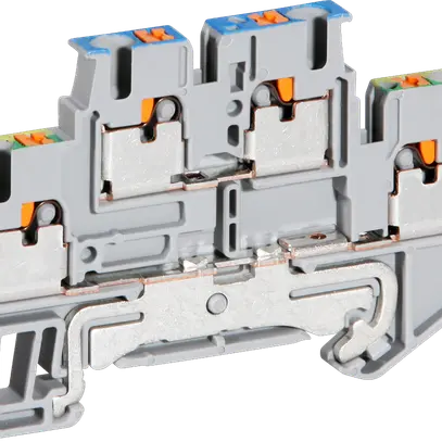 Borne 2 étages 0.14…4mm² gris connexion Push-in PTTB 2.5-PE/N 