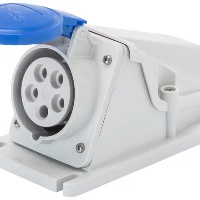 Prise CEE AP Gewiss 309 HP 5P 32A 230V bl 9h IP44 à vis 170×105mm 