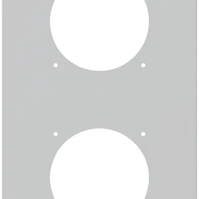 Plaque de montage ENC robusto 2×1 aluminium, gris 