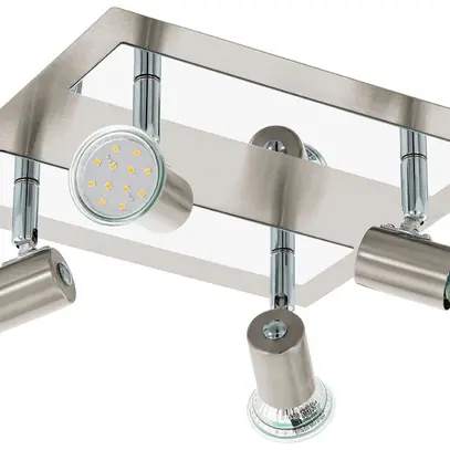Plafoniera Eglo ROTTELO GU10 4×0…3W IP20 260×240mm nichel 