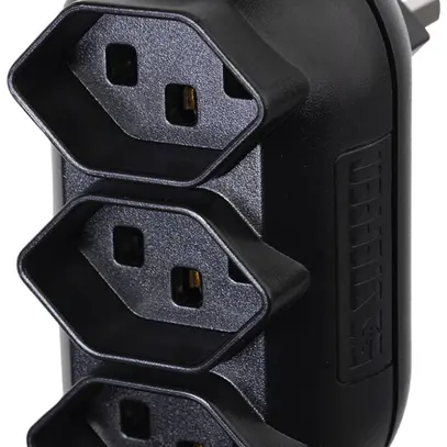 Fiche multiple Steffen STRONG 3×T23 16A 250V IP20 noir 