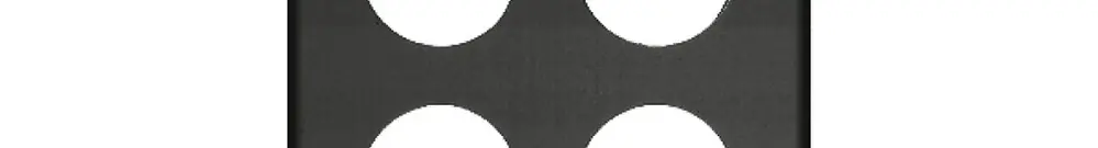 Placca di copertura 4×2 8×43mm nero 