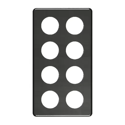 Placca di copertura 4×2 8×43mm nero 