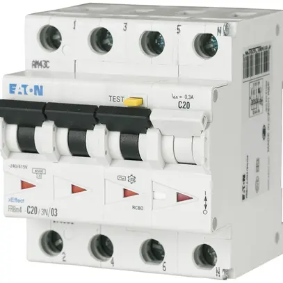 Fehlerstrom-/Leitungsschutzschalter ETN C 32A 300mA 3L+N 