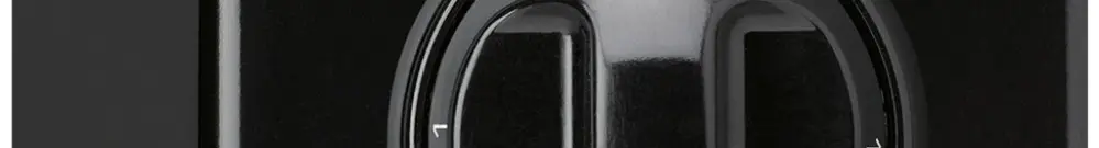 Interruttore rotativo AP basico 2/1L nero con manopola 
