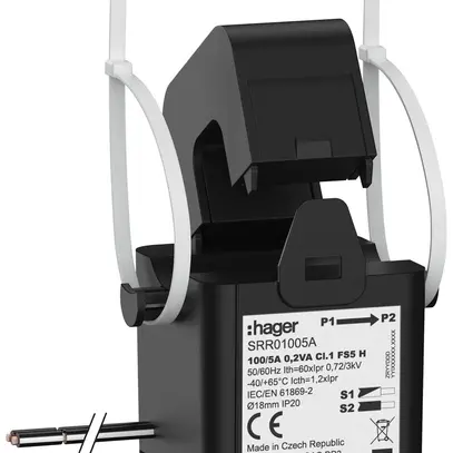 Convertisseur de courant Hager SRR01005A SC1 100A/5A classe 1 