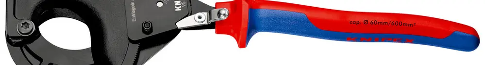 Cisaille pour câbles à cliquet KNIPEX 600mm²/Ø60mm 320mm 