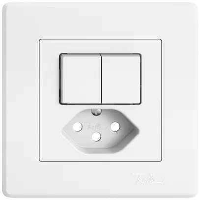 Kit di montaggio INC EDIZIO.liv SNAPFIX® per combi.T13 con 2 tasti bi 