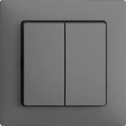 Poussoir ENC EDIZIOdue 2×A-R/1P gris foncé 