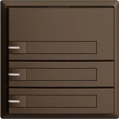 Poussoir KNX RGB EDUE, 250mW, a.LED RGB, a.papier, 3×poussoir, 1×touche, cof 