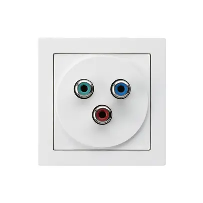 Prise de raccordement kallysto A YUV vidéo RGB blanc 