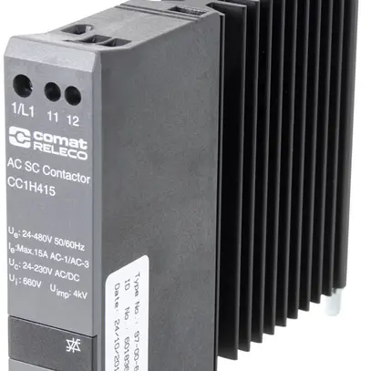 Contacteur semi-conducteur ComatReleco CC1H415, 24…230VUC, max. 15A/24…480VAC 