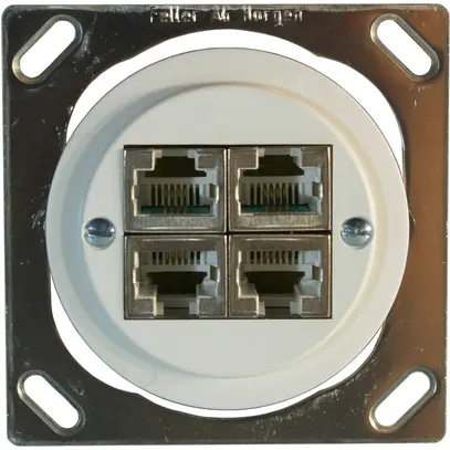 EB-Anschlussdose JK 4×RJ45 getrennt, weiss 