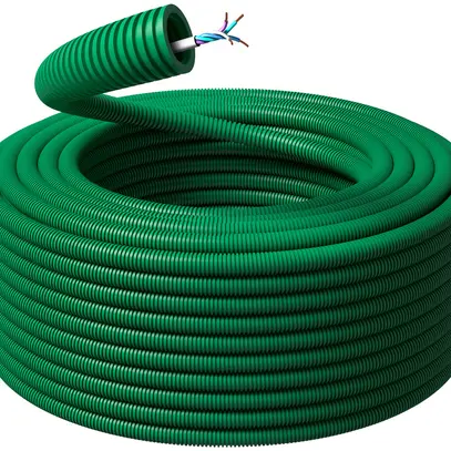 Installationsrohr vorverdrahtet KRFWG PM M20 grün mit U72 1×4×0.8mm² Kabel 