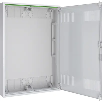 Coffret vide AP Pragma a.porte a.fentes blanc 2 champs 5 rangées 550×800×160mm 