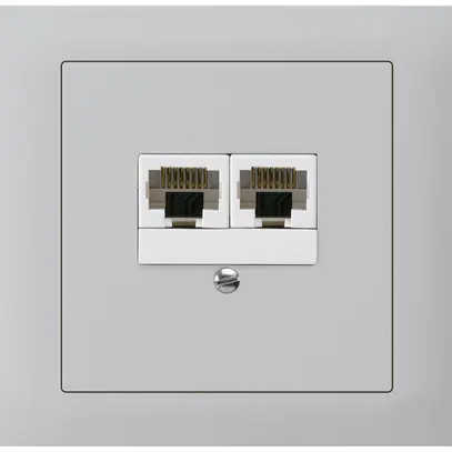 Scatola INS kallysto 2×RJ45u grigio chiaro parallelo 