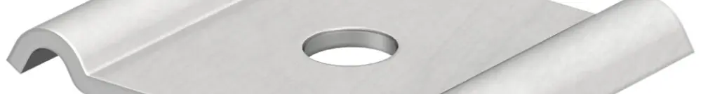 Pezzo di fissaggio Bettermann per cana. a griglia M10 60×40 VA 1.4404 