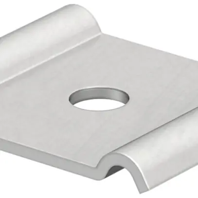 Pezzo di fissaggio Bettermann per cana. a griglia M10 60×40 VA 1.4404 