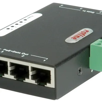 Injecteur PoE ROLINE, 4×10/100/1000Mbit/s IN/OUT, ≤30W par port, max. 75W (120W) 