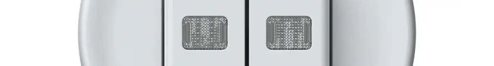 Kit frontale origin 2×interruttore/tasto 2×luminoso 60×60mm bi 