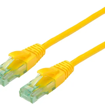 Câble patch RJ45 ROLINE RM cat.6A U/UTP AWG26 TPE jaune 20m 
