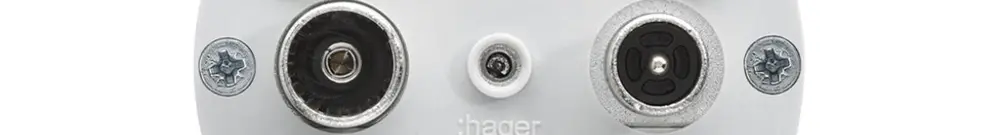 Intérieur pour prise antenne Hager R/TV montage E 19dB 2GHz 