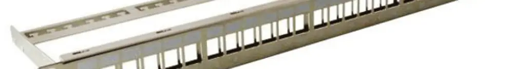 Patchpanel 19" INFRALAN 24-Port Keystone leer geschirmt 1HE, natur 