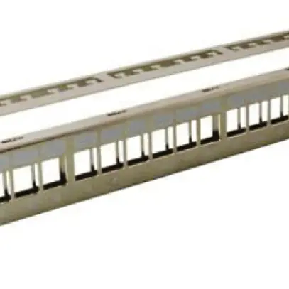 Patchpanel 19" INFRALAN 24-Port Keystone leer geschirmt 1HE, natur 