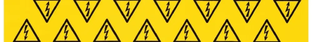 Étiquette p.marqueur d'appareil WM auto-adhésive 25×25mm éclair a.triangle jaune 