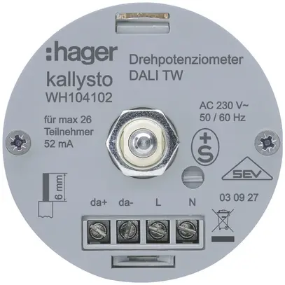 Inserto per potenziometro di potenza Hager DALI TW 