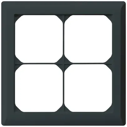 Cadre de recouvrement ENC kallysto.line 2×2 noir 152×152mm 