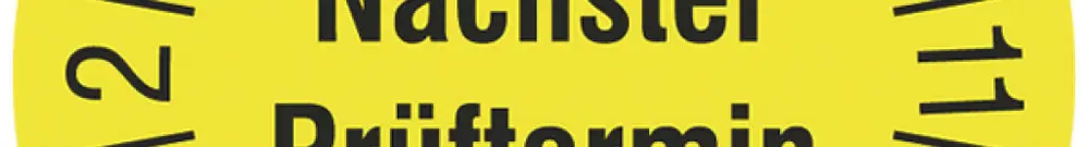 Targhetta di controllo CIMCO Nächster Prüftermin 24 Ø30mm giallo 240pz 