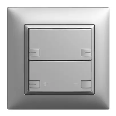 Set frontale INC EDIZIOdue zepAIR variatore senza desig.c.LED silver 
