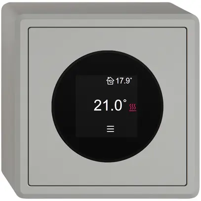 Termostato ambiente AP EDIZIO.liv SNAPFIX® 230VAC 4…30°C 74×74mm grc 