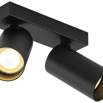 Plafoniera SLV KAMI GU10 2×0…10W 170×125mm nero 
