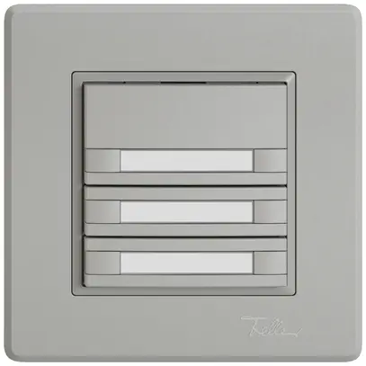 Poussoir KNX RGB ENC EDIZIO.liv SNAPFIX® capteur temp.s.LED étiqu.3× comm.2T grc 