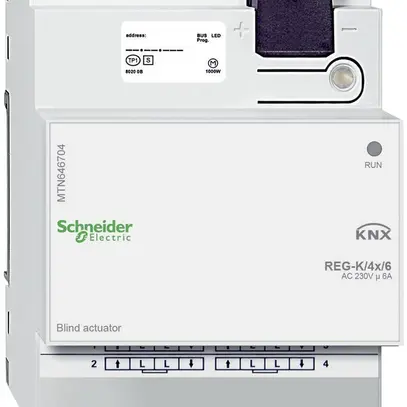 Actionneur de jalousie AMD KNX Schneider Electric 4×230V, MTN646704 