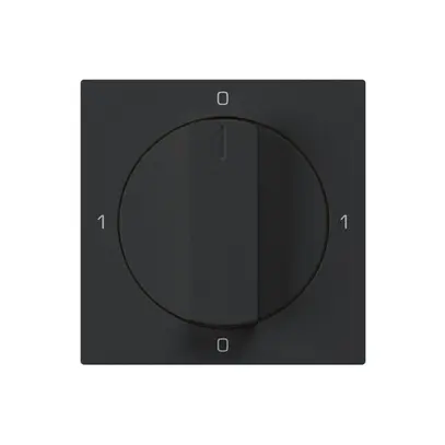 Kit frontal pour interrupteur rotatif S0 60×60mm kallysto 0-1-0-1 noir 