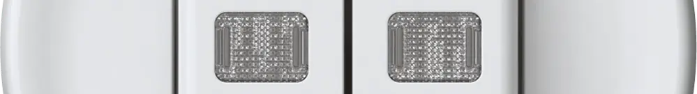 Interruttore a pulsante luminoso origin sch 1 (3+3) 2×LED 60×60mm bianco 