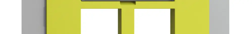 UP-Montageset EDIZIOdue FM, Geradeauslass, für 2×Keystone, lemon 