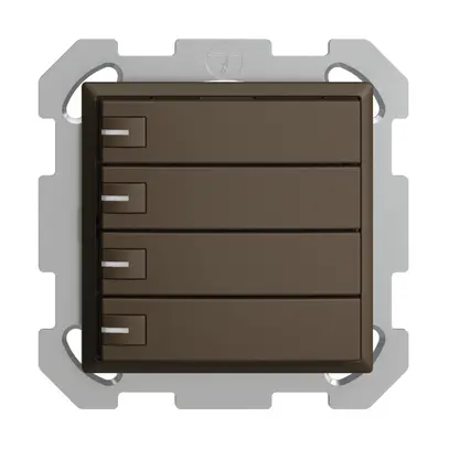 UP-KNX-Taster RGB EDUE, 250mW, m.RGB-LED, 4×Taste, 1×Tastenb., cof 