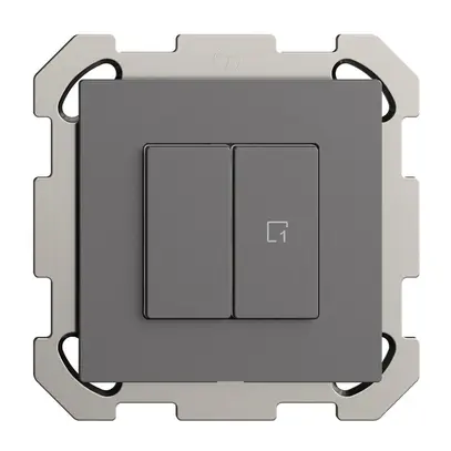 UP-Nebenstelle 1K/2T zu Druckschalter Szene Edue Wiser dunkelgrau 