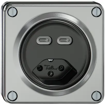 Prise de charge USB ENC ELEMENT 2×USB-C 3000mA + 1×T13 aluminium 